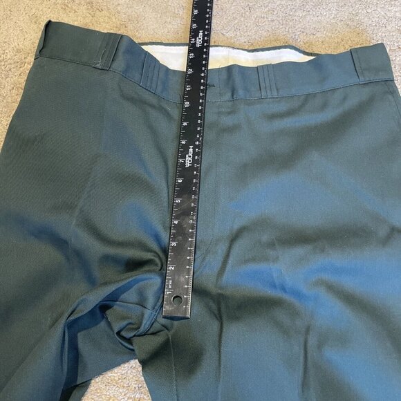 Vintage 90s Troutman Work Pants Size 37X30 Hunter Green Workwear Made in USA NWT - Picture 6 of 11